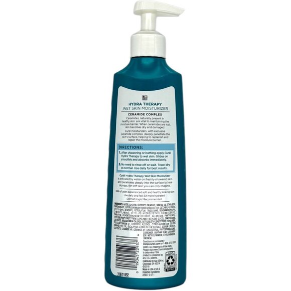Curél Hydra Therapy Wet Skin Moisturizer Original Formula 12oz Ceramide Lotion - Picture 3 of 5